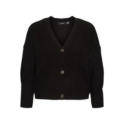 Image of Vero Moda Curve Vmlea V NECK CUFF Cardigan Cardigan, Women&#039;s, Size: 18 20, Black
