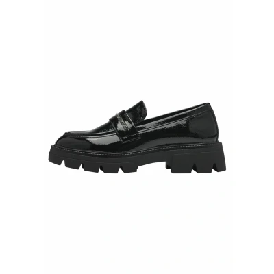 Image of s.Oliver Slipons, Women&#039;s, Size: 3, Black patent Synthetics