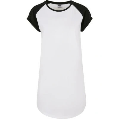 Image of Urban Classics Raglan TEE Jersey dress, Women&#039;s, Size: XS, White black