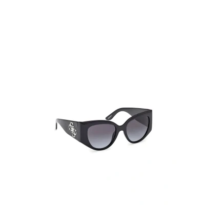 Image of Guess Sunglasses, Women&#039;s, Size: 54, Shiny black gradient smoke
