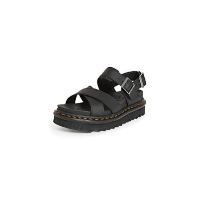 Image of Dr. Martens VOSS Platform sandals, Women&#039;s, Size: 3, Black hydro Leather