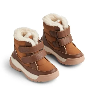 Image of Wheat Millas TEX Winter boots for kids, Size: 13K, Cognac Leather and textile