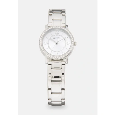 Image of Guess Melody Watch silvercoloured/black, Women&#039;s, Size: One Size, Silver coloured/black