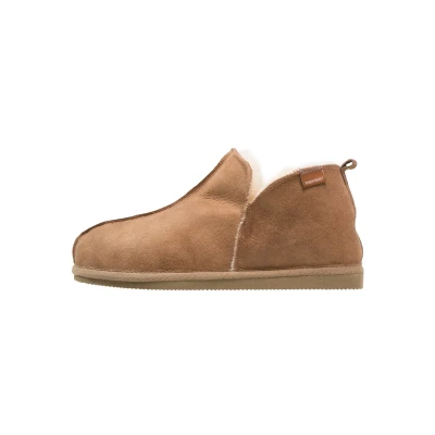 Image of Shepherd Anton Slippers, Men&#039;s, Size: 11.5, Antique/cognac Sheepskin