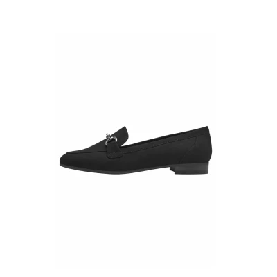 Image of MARCO TOZZI Damen Loafer ohne Absatz Vegan mit Schnalle, Schwarz (Schwarz), 39 EU