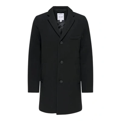 Image of Only &amp; Sons Onsjaylon OTW Classic coat, Men&#039;s, Size: Large, Black