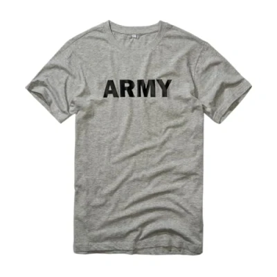 Image of Brandit ARMY Print Tshirt, Men&#039;s, Size: XXL, Grey melange