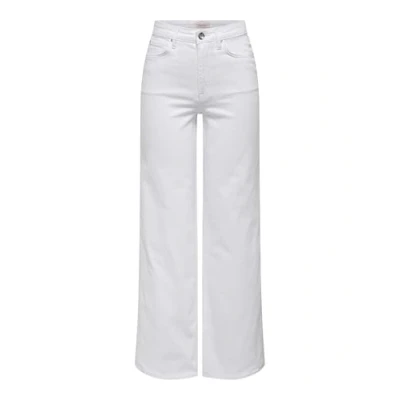 Image of ONLY Women&#039;s Onlmadison Blush Hw Wide DNM Cro Noos, White, M / 30L