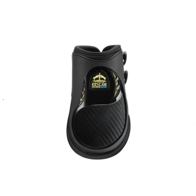 Image of Veredus Kevlar Gel Vento Fetlock Boots Black Medium (Cob) Horse Riding Equestrian