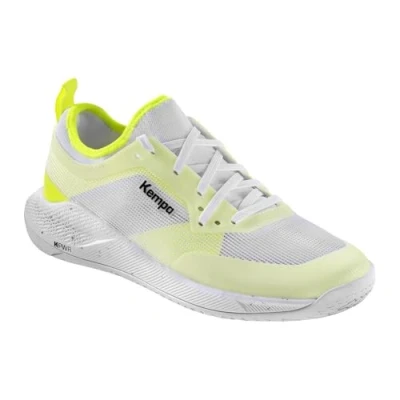 Image of Kempa Kourtfly Handball shoes, Women&#039;s, Size: 8.5, White fluo yellow Textile