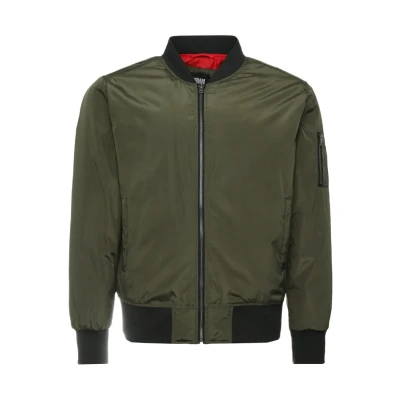 Image of Urban Classics 2TONE Jacket Bomber Jacket, Men&#039;s, Size: 3XL, Darkolive/black