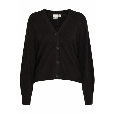 Image of ICHI Cardigan, Women&#039;s, Size: Large, Black