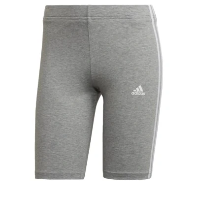 Image of adidas Sportswear Essentials 3STRIPES BIKE Shorts, Women&#039;s, Size: Small, Medium grey heather/white