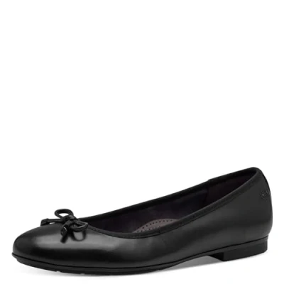 Image of Tamaris Women&#039;s 8 82102 42 Ballet Flat, Black, 4 UK Wide