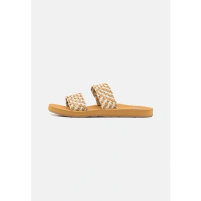 Image of Roxy Porto Slide Mules, Women&#039;s, Size: 8, Natural Textile