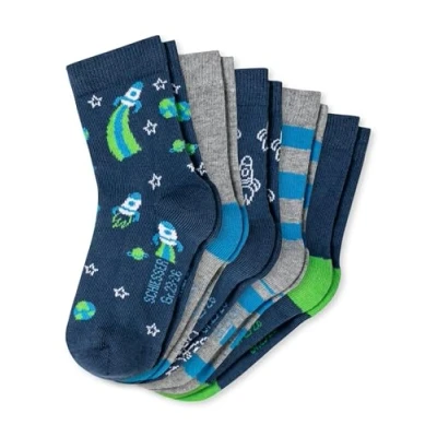 Image of Schiesser Jungs 5 PACK Socks multicoloured for kids, Size: 12K 1, Multi coloured