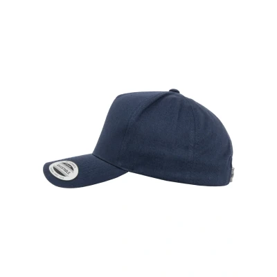 Image of Flexfit 5PANEL Curved Classic Snapback Cap, Size: One Size, Navy