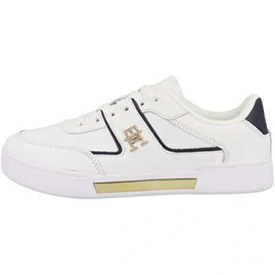 Image of Tommy Hilfiger TH Prep Court Sneaker Fw0fw06859, Women&#039;s Cupsole Sneaker, White Rwb, 7 UK