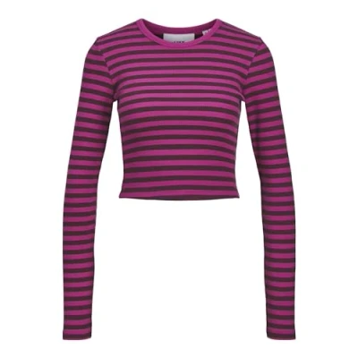 Image of JJXX Jxfeline STR LS Stripe JRS Jumper, Women&#039;s, Size: XL, Fuchsia red