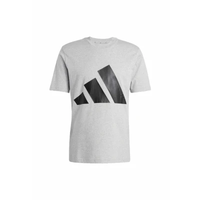 Image of adidas Sportswear Essentials BIG LOGO Single Print Tshirt Medium grey heather black, Men&#039;s, Size: Small, black
