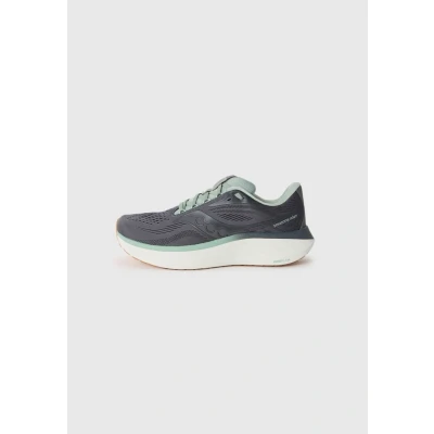 Image of Saucony RIDE 18 Road running shoes, Men&#039;s, Size: 6.5, Carbon/iceberg shoes