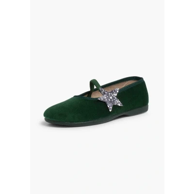 Image of Pisamonas Ankle strap ballet pumps for kids, Size: 3K, Verde Textile/synthetics