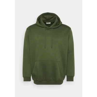 Image of Jack &amp; Jones PLUS SIZE LOGO Hoodie, Men&#039;s, Size: Large, Kombu green