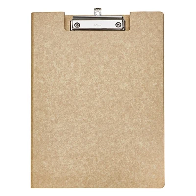 Image of MAUL Clipboard Folder A4 MAULbalance Cardboard Conference with Marbled Look Modern Metal Clip for Storage of Paper Office, Kitchen and Workshop Brown