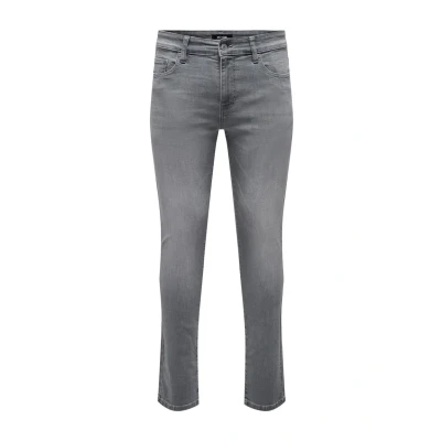 Image of Only &amp; Sons Slim fit jeans, Men&#039;s, Size: 28x32, Light grey denim