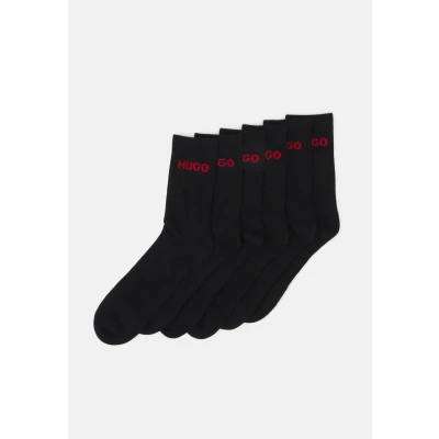 Image of HUGO 6 PACK Socks, Men&#039;s, Size: 5.5 8, Black