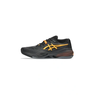Image of Asics Gelresolution X CLAY Court Tennis Shoes Black shocking orange Trainers, Men&#039;s, Size: 10.5, Synthetics
