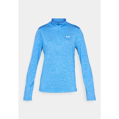 Image of Under Armour 1/2 ZIP Twist Long sleeved top, Women&#039;s, Size: XS, Blue atlantis/white