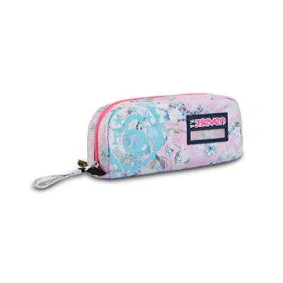 Image of Seven Bustina Shiny Girl portapenna, 22 x 8 8,5 cm, White/Pink, portapenna