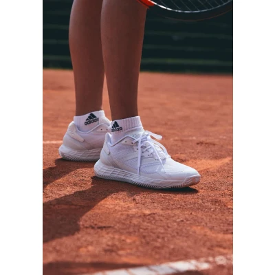 Image of adidas Performance Defiant Speed 2 Clay court tennis shoes, Women&#039;s, Size: 7, White/grey shoes