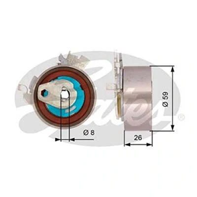 Image of Tensioner Pulley, timing belt GATES T43154