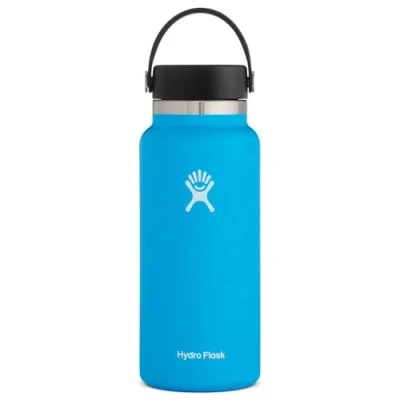 Image of HYDRO FLASK Water Bottle 946 ml (32 oz) Vacuum Insulated Stainless Steel with Leak Proof Flex Cap and Powder Coat BPA Free Wide Mouth Pacific