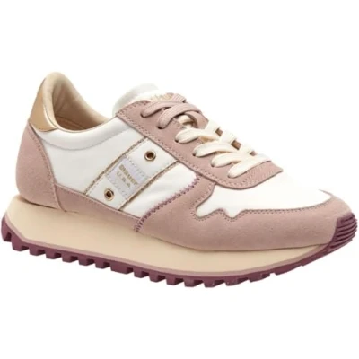 Image of Blauer Millen Trainers, Women&#039;s, Size: 6, White/nude Leather and textile