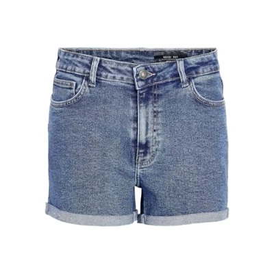 Image of Noisy May Nmmoni denim shorts, Women&#039;s, Size: 12, Medium blue