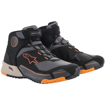 Image of Alpinestars CR X Drystar Riding Shoes (8.5) (BLACK/LIGHT BROWN/ORANGE)