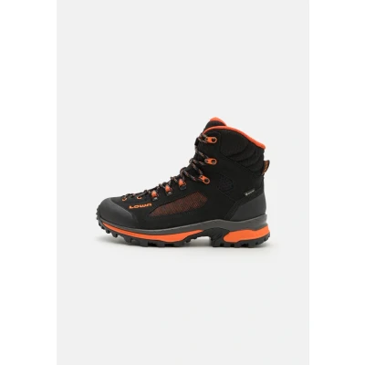 Image of Lowa Corvara GTX MID Hiking shoes, Men&#039;s, Size: 12, Schwarz/orange Leather and textile