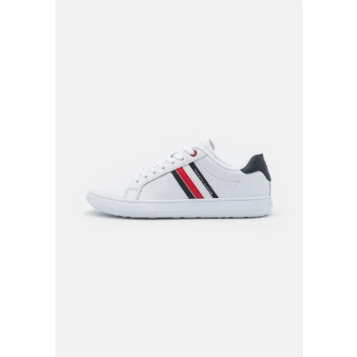 Image of Tommy Hilfiger Essential Cupsole Trainers, Women&#039;s, Size: 6.5, White leather and imitation