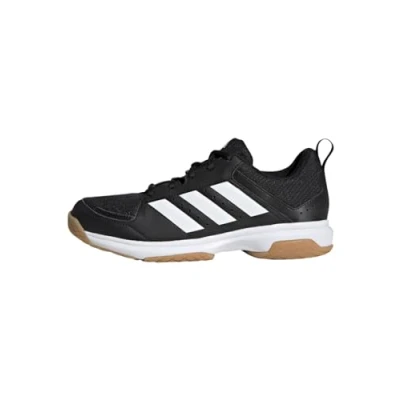 Image of adidas Performance Ligra Volleyball shoes, Women&#039;s, Size: 5.5, Core black/footwear white Textile/synthetics