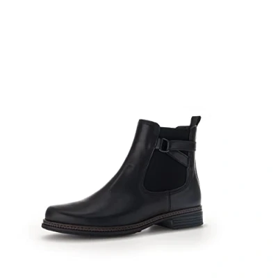 Image of Gabor Women&#039;s Ankle Boots, Lady Chelsea Removable Insole, Black 27, 38 EU