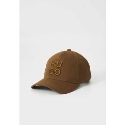 Image of HUGO JUDE Stacked Cap, Men&#039;s, Size: One Size, Medium brown