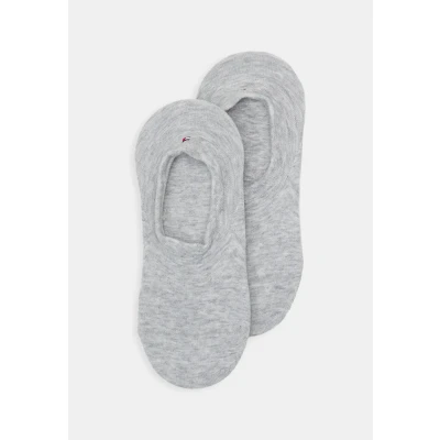 Image of Tommy Hilfiger Women Footie 2 PACK Trainer socks, Women&#039;s, Size: 6 8, Middle grey melange