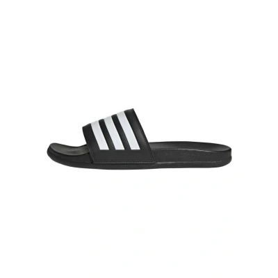 Image of adidas Unisex Adilette Comfort Slides, Core Black/Cloud White, 12 UK, Legend Ink Cloud White Ink, UK