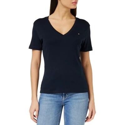 Image of Tommy Hilfiger NEW SLIM CODY Basic Tshirt, Women&#039;s, Size: XXS, Desert sky