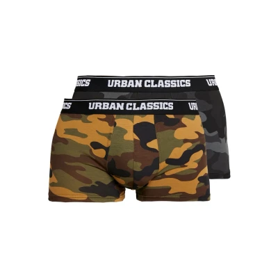 Image of Urban Classics Boxer 2 PACK Pants, Men&#039;s, Size: XXL, Woodcamo/darkcamo
