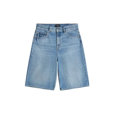 Image of 7 for all mankind WIDE LEG Denim shorts, Men&#039;s, Size: 34, Light blue