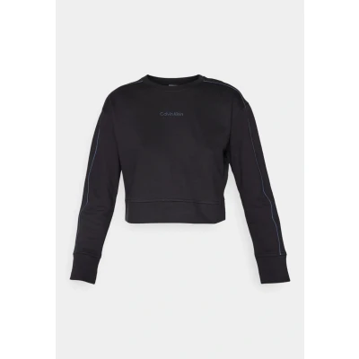 Image of Calvin Klein Underwear French Terry LOGO Sweatshirt Pyjama top, Women&#039;s, Size: XL, Black
